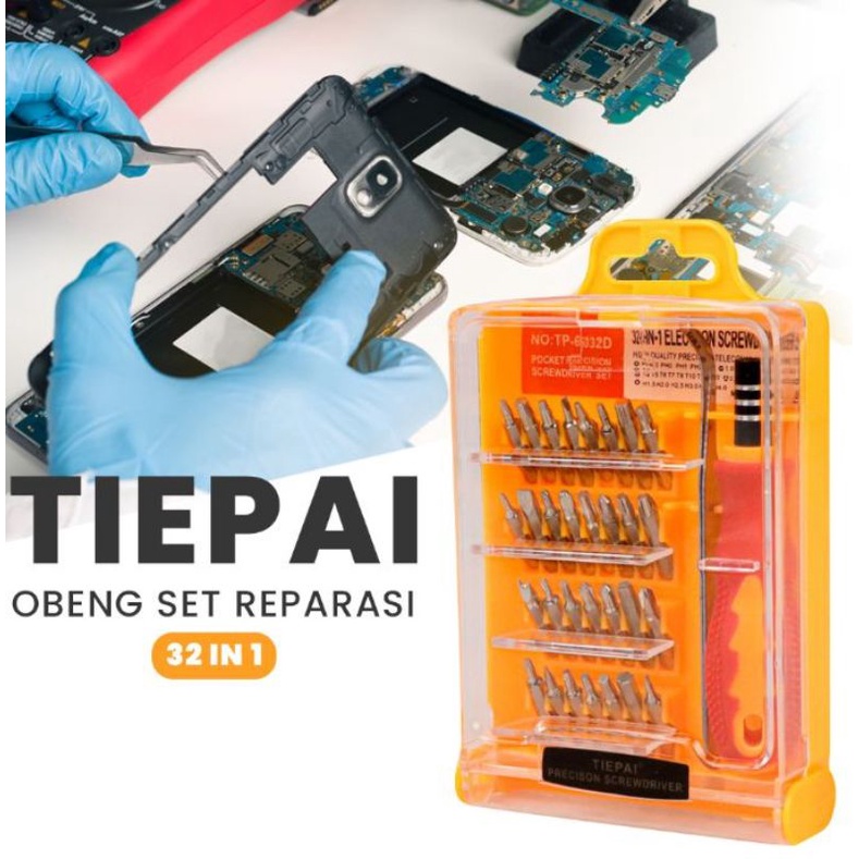 TIEPAI Obeng Set Reparasi 32 in 1 -  TP-6032D