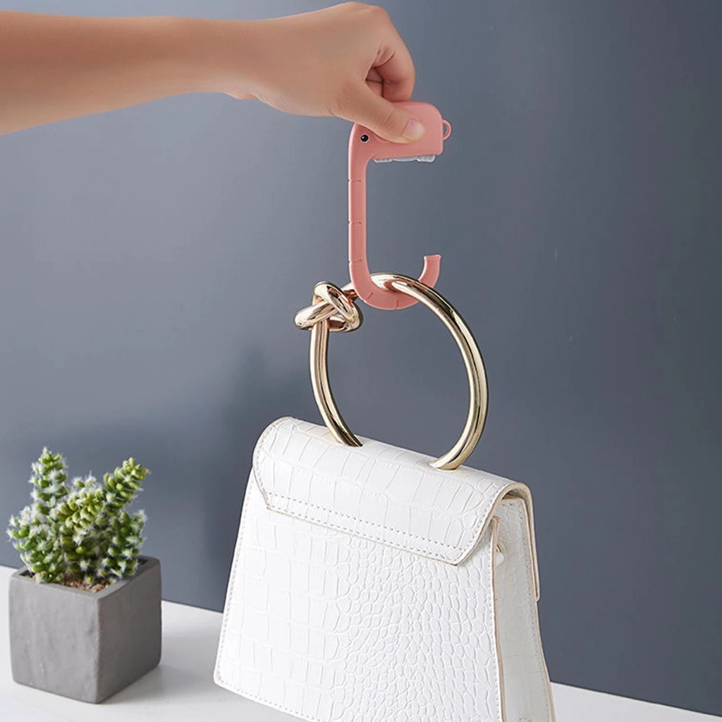 Tas Plastik Travel Portable Bag Gajah Lucu Kait Samping Meja Organisasi Gantung Dompet Yang Bisa Dilepas Tempat Gantungan Kunci