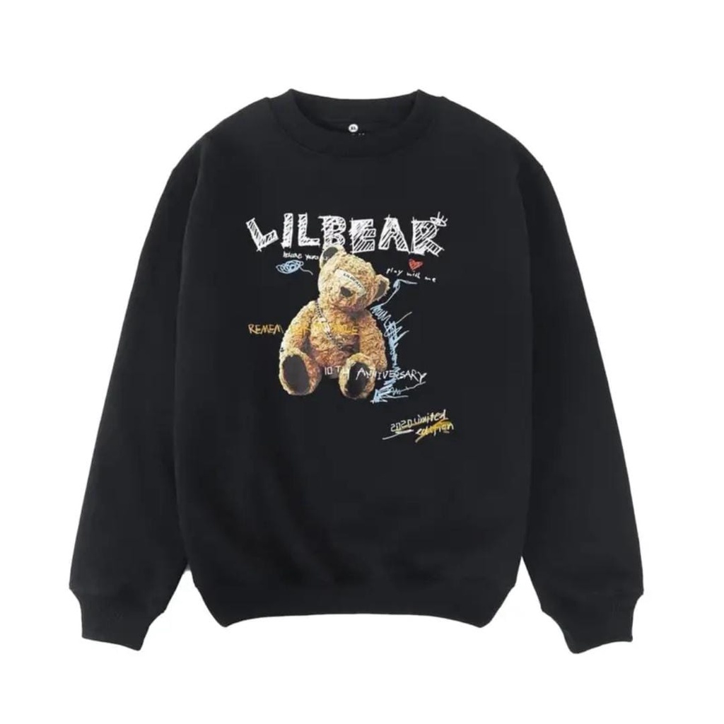 CREWNECK SWEATER OVERSIZE LILBEAR FIT TO XL - JUMPER LUCU PREMIUM