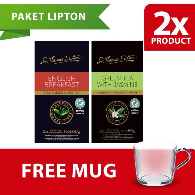 

Lipton Stl Enveloped English Breakfast & Jasmine Free Mug