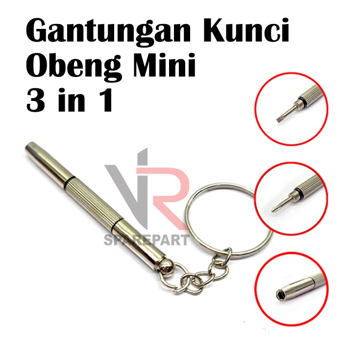 GANTUNGAN KUNCI OBENG MINI 3 IN 1