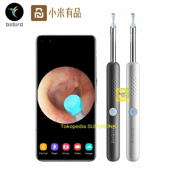 ORIGINAL BEBIRD R1 SMART VISUAL EAR STICKS KOREK KUPING KAMERA