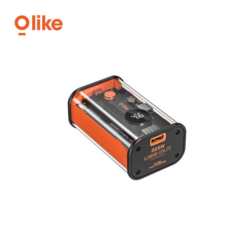 Olike Powerbank P5 10000mAh Real Capacity 4.5A 22Watt 1 Port + PD TYPE-C Quick Charging &amp; Suport VOOC Feature Modern Design &amp; Transparant Garansi Resmi