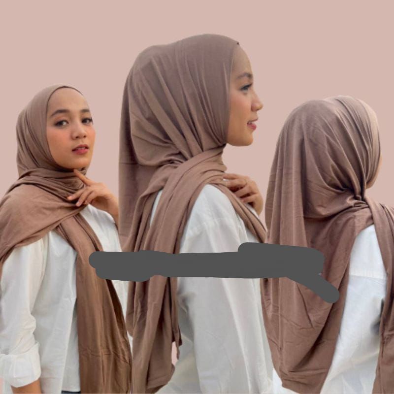 Pashmina Oval Instan Bahan Kaos Rayon Super Premium//Pashmina Instan Turki