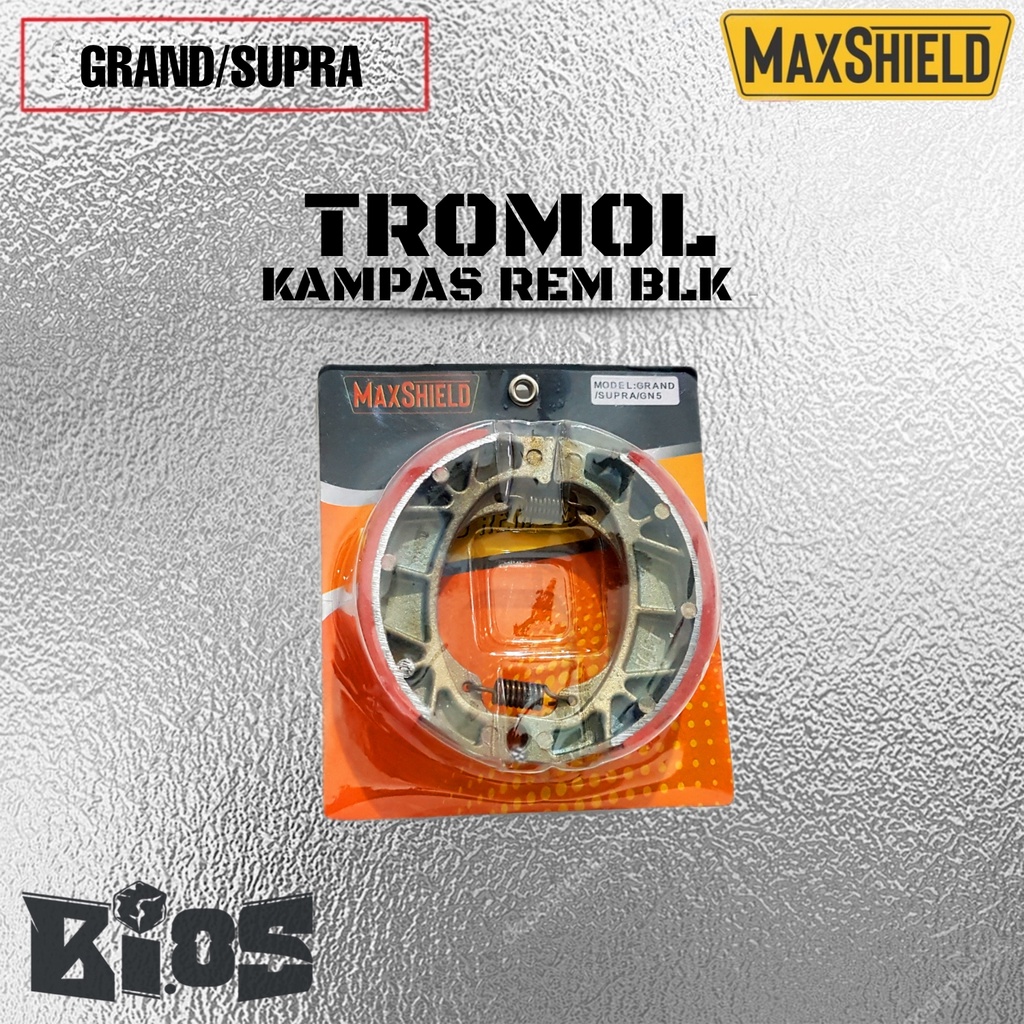 KAMPAS REM BELAKANG TROMOL MAXSHIELD MOTOR HONDA VARIO MEGAPRO NEW BEAT GRAND SUPRA / YAMAHA MIO VEGA ZR JUPITER MX