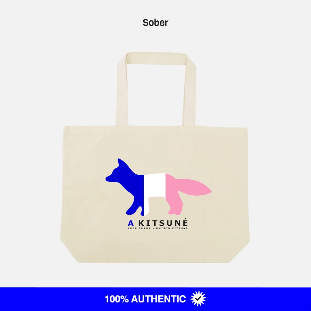 Maison Kitsuné x Ader Error Trucolor Fox Tote Bag FW18