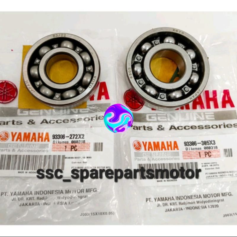 Paket Bearing Laher Kruk As 6305 +6322 Kiri kanan Mio Sporty Mio Soul Mio Smile Nouvo Fino Carbu