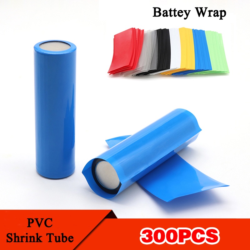 300PCS Battery Wrap Sleeve PVC Cover Plastik Pelindung Baterai Plastik Cover Batre