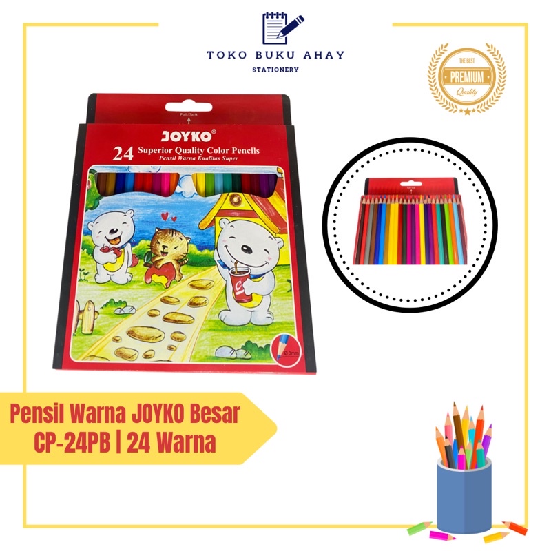 

PENSIL WARNA JOYKO PANJANG 24 WARNA