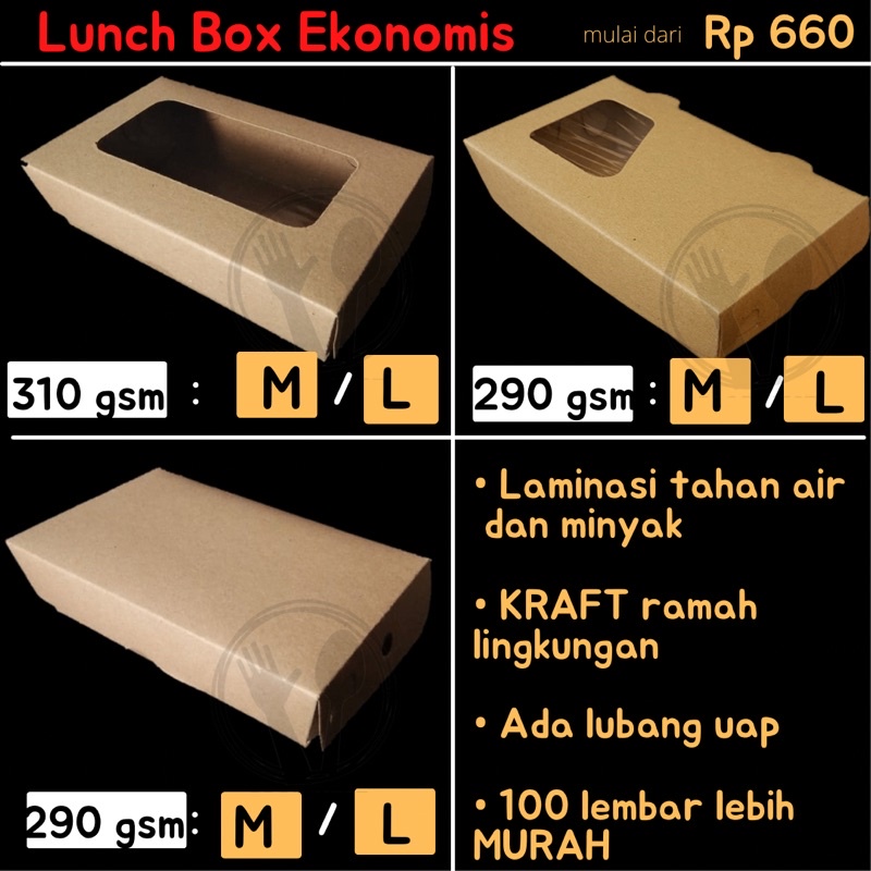 PAPER LUNCH BOX ECO M L WINDOW BROWN KRAFT COKLAT LAMINASI MEDIUM LUNCH BOX COKLAT paper lunch box bahan kraft size m paper lunch box craft tahan minyak kotak nasi goreng box ayam geprek lunch box large lunch box jendela kotak nasi take away kemasan kraft