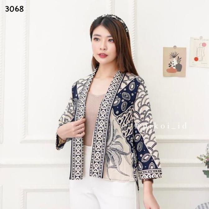 Outer batik modern / cardigan batik / outer batik kantor / outer gobor