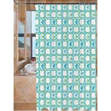 (Serba Serbi)Gorden Kamar Mandi Motif Cantik Grade B / Tirai Kamar Mandi Shower Curtain +Ring Pengait Peva Tipis Termurah