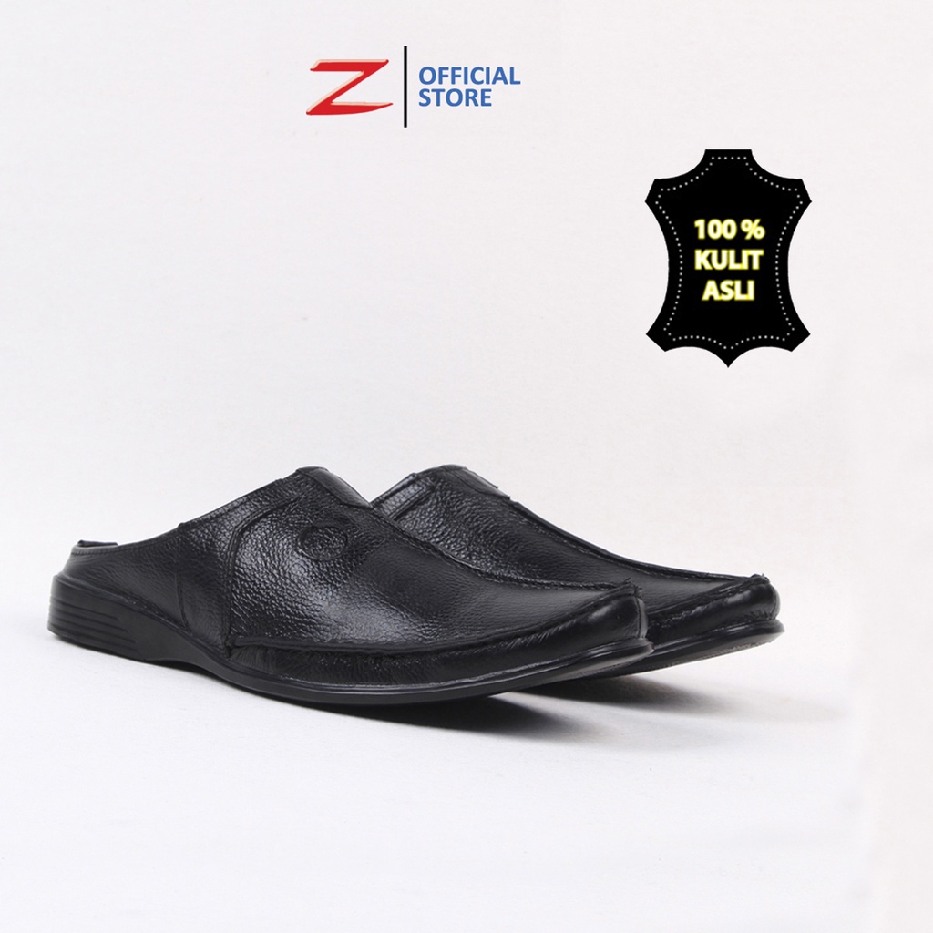 Zeintin - Sepatu Pria Selop Slop Pantofel Loafers Kulit Asli  Bustong Laki laki Sendal Tutong Casual Pansus Kasual Formal Fashion Sepatu Kerja Pria Nyaman | AJ