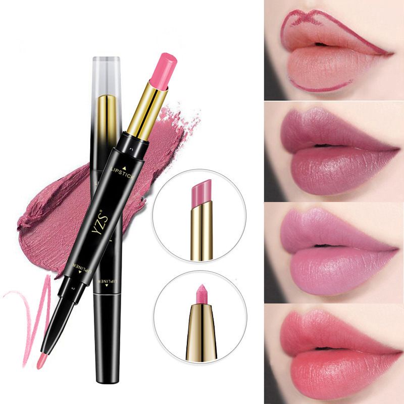 YZS Original Lipstick Lip Liner Matte 2 In 1 Moisturizing Waterproof