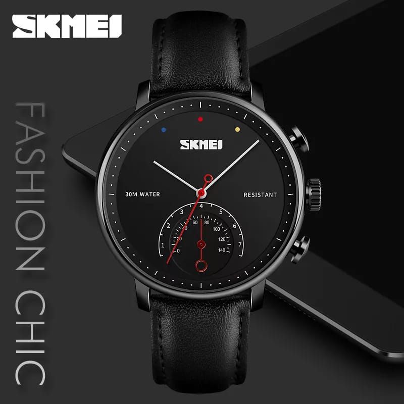 JAM TANGAN PRIA SKMEI 1399 ORIGINAL TALI KULIT TAHAN AIR