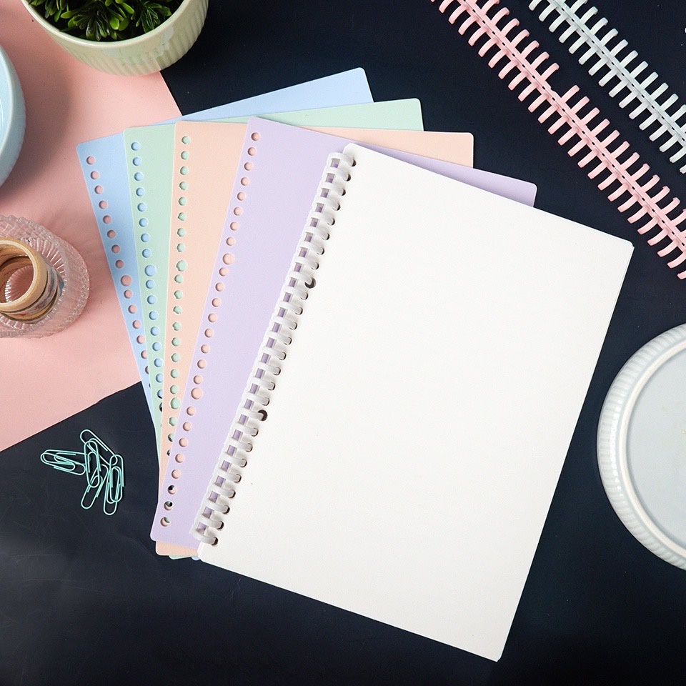 

ATM.Medan Plastic Cover Binder / Cover Retro Color 2 Pcs A5 20 Ring /B5 26 Ring