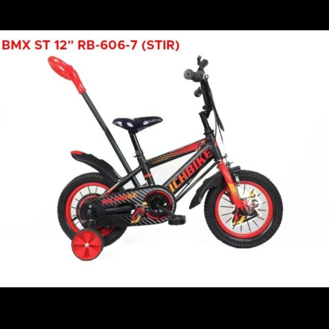 Sepeda Anak Bmx 12 Inch Richbike Stir Dorongan Ban Pompa #Original