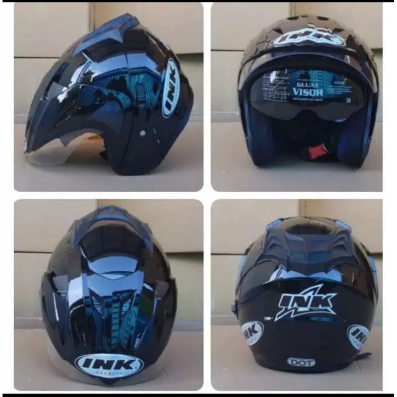 Helm INK Topi Double Visor+Kardus+Bubble Wrap