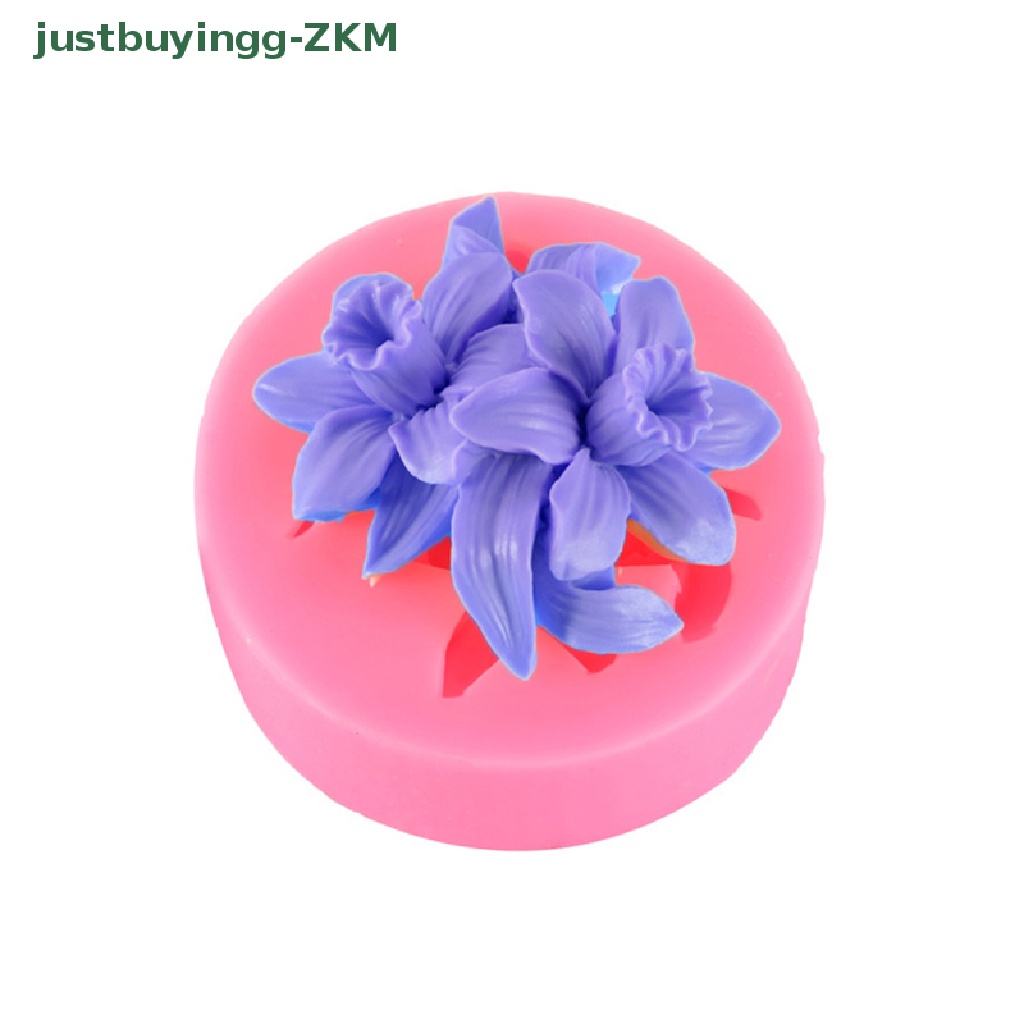 [Tinggal Belig] 1Pc Lilac Rose Lily Fondant Cetakan Silikon DIY Baking Mold Gadget Dapur [RICO]