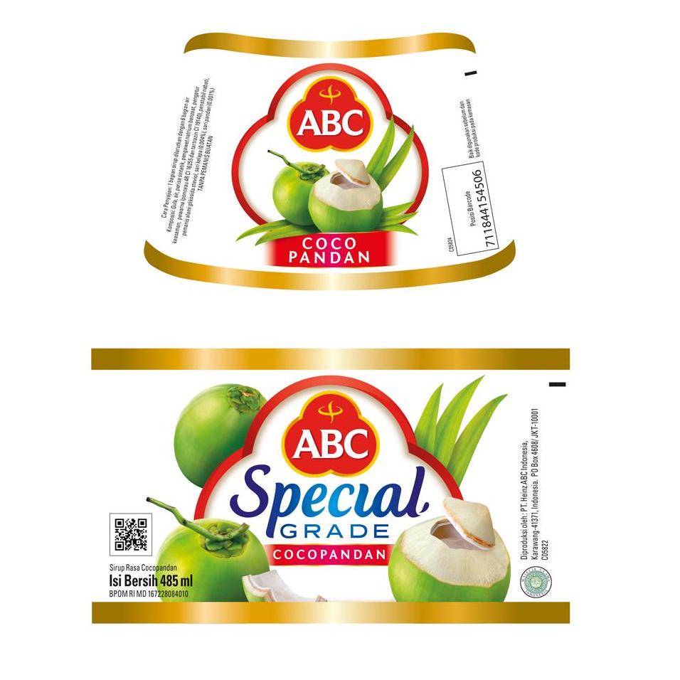 

Promo ABC Sirup Special Grade Cocopandan 485 ml - Multi Pack 4 pcs WPJ