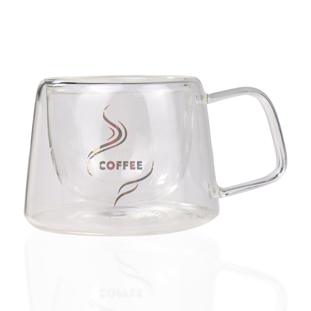 One Two Cups Cangkir Kopi Anti Panas Double Wall Glass 200 ml - DOME240