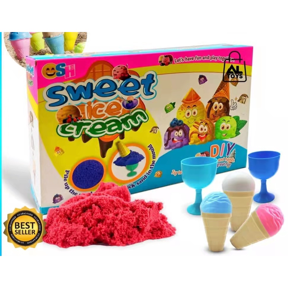 Mainan Pasir Pantai sweet Ice Cream Mainan Pasir Ajaib 125Gram/mainan Sweet Ice Cream Pasir Kinetik