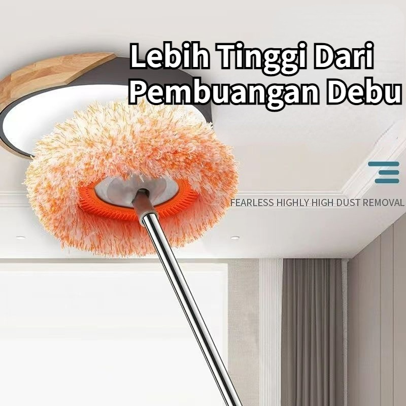 【COD】 Pembersihan Yang Dapat Diubah 360° Putar Kepala Mop Multifunksional Sunflower Mop Mop Kepala Mop Flat Floor Home