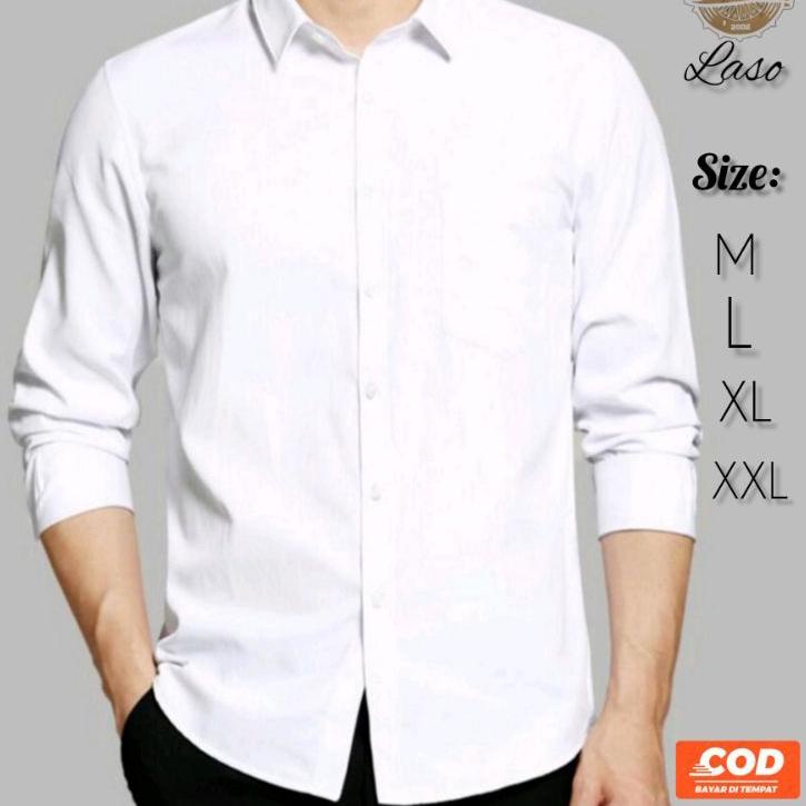 Harga Bersahabat Kemaja Putih Polos | Kemeja Formal | Kemeja putih polos pria lengan panjang | Baju 