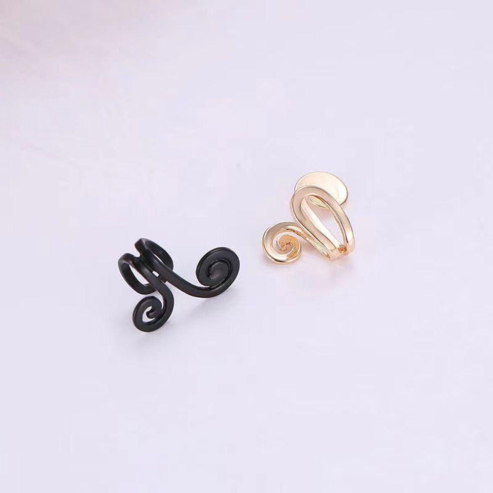 Mxbeauty Anting Wanita Manis Unisex Sederhana Bentuk Catatan Musik Fashion Perhiasan Niche Desain Non Piercing Alloy Akupresur Pelangsing Earrings