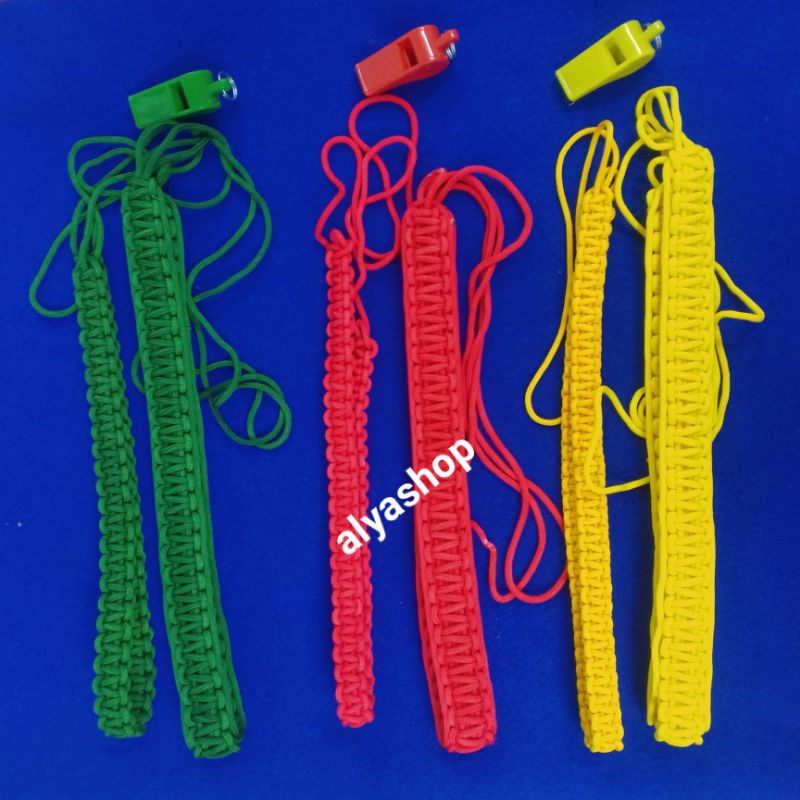 Tali Kur &amp; Priwit Pramuka Besar &amp; Kecil (Hijau, Merah &amp; Kuning)