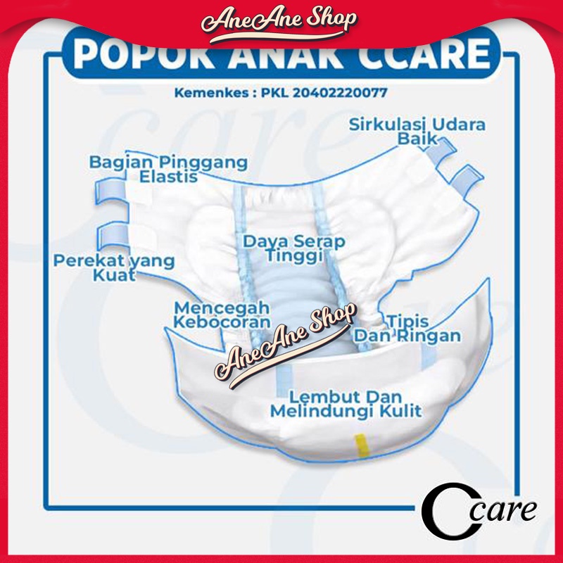 Popok Bayi C Care Air Diapers Pants Dan Tape Anti Gumpal Celana dan Perekat