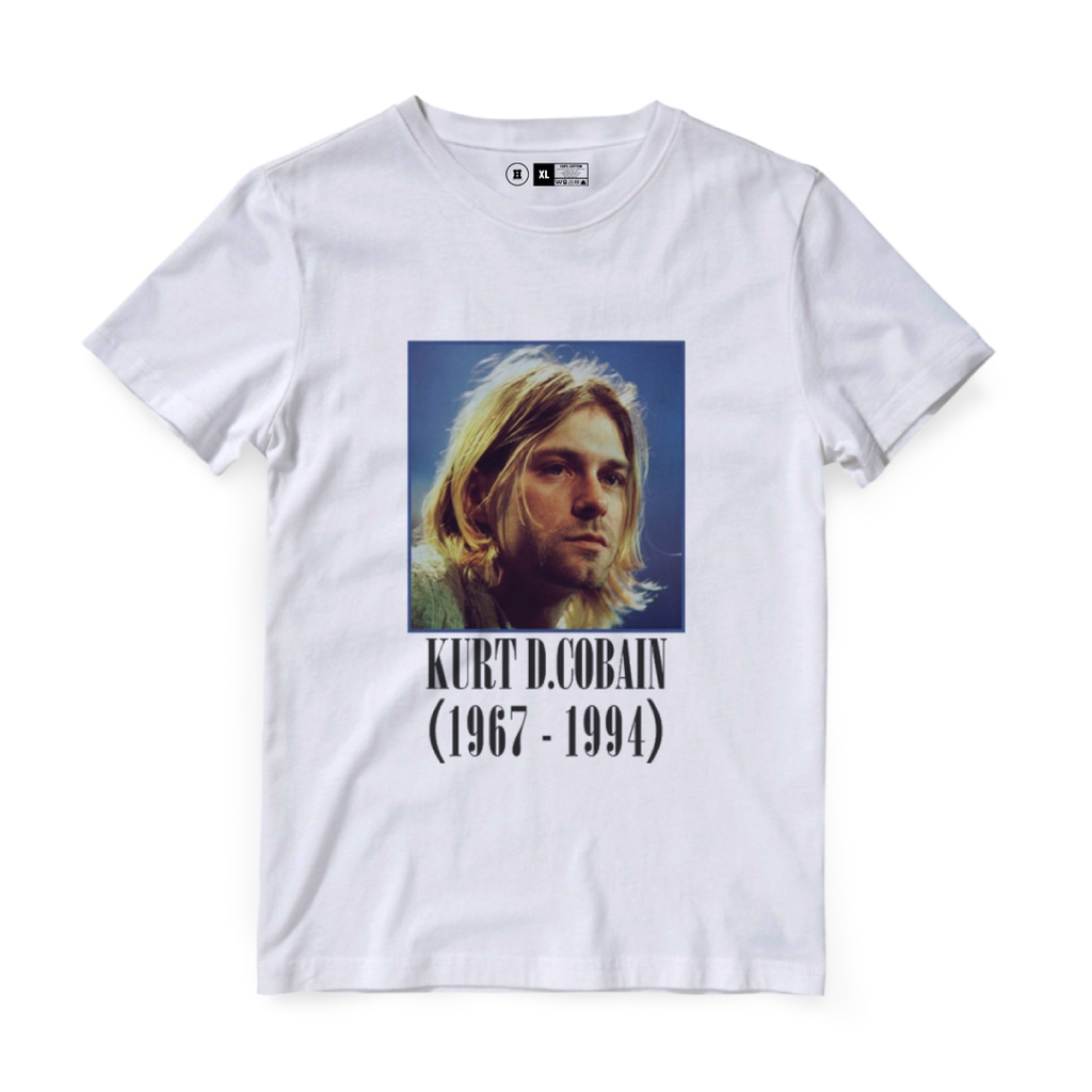 Kaos Kurt Cobain "1967-1994" Original 100% Cotton (Nirvana)