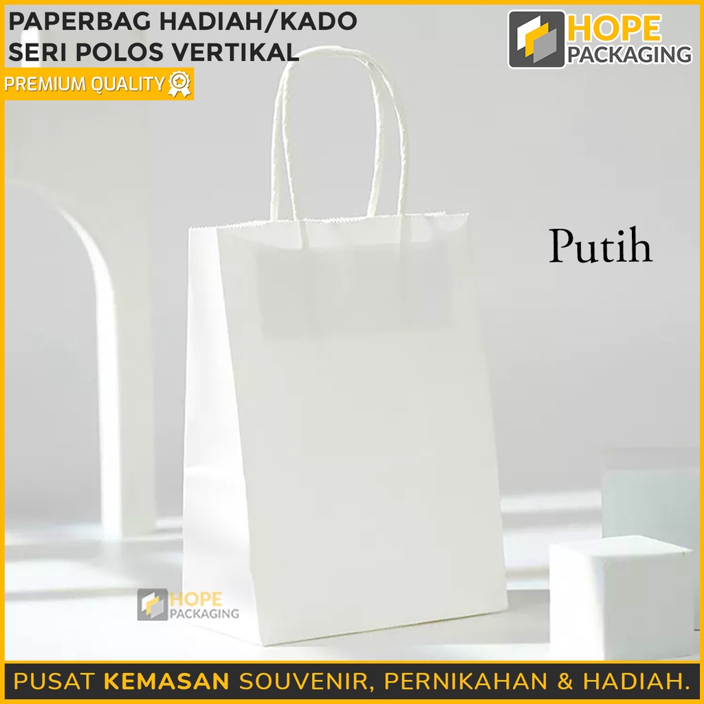 [ 3 pcs ] PaperBag Hadiah Polos L= 33x 26x 12 cm / Kado Polos Warna / Kantong Kertas Kraft Paper Bag  Polos Goodie Bag