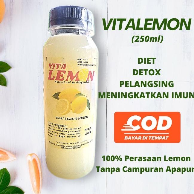 

Terlaku.../ Sari Lemon Asli 250ml Vitalemon Yang Terbuat Dari Air Jeruk Lemon Peras 100% Murni Sari Lemon Fresh Original Tanpa Tambahan Apapun Untuk Diet Pelangsing Sehat Detox Alami Imun Pure Lemon Juice Jus Natural Healthy Drink 250 ML