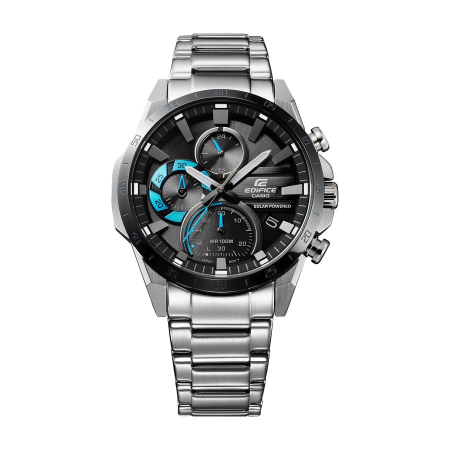 JAM TANGAN PRIA Casio EDIFICE EQS-940DB-1BVUDF Analog Solar Stainless