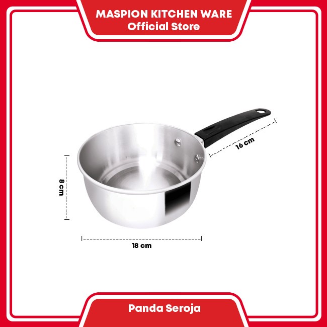 Maspion Panda Seroja Pourpan 16 cm , 18 cm Panci Stainless Steel