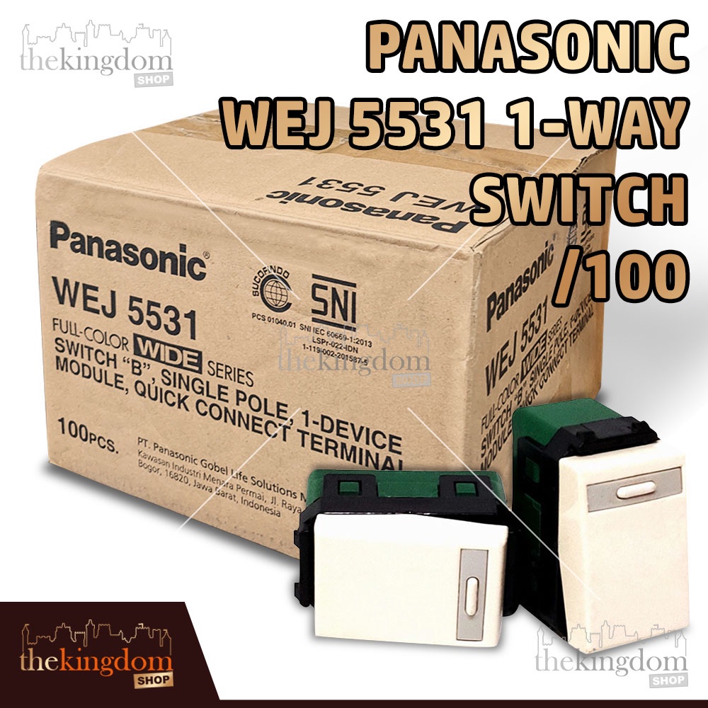 Jual Panasonic WEJ 5531 1-Way Switch Mata Saklar WEJ5531 1 Arah /100 ...