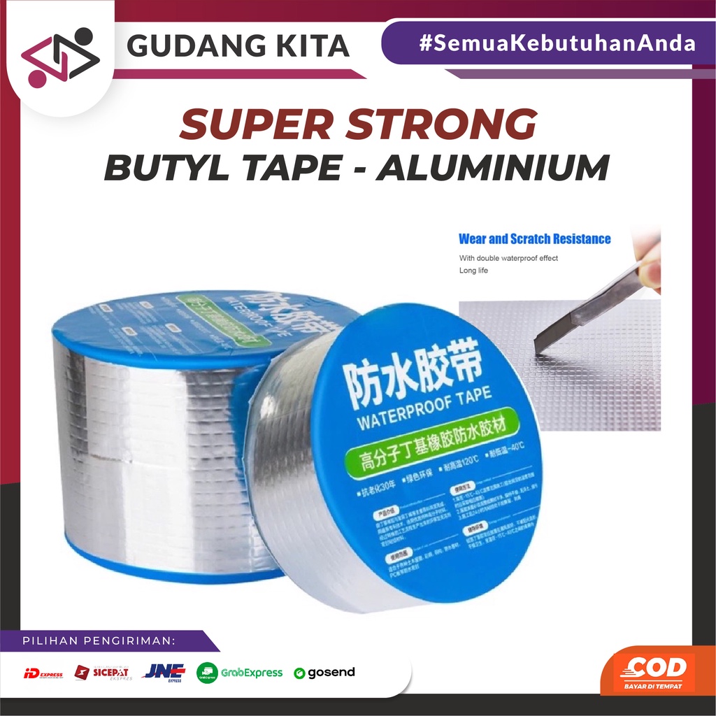 LAKBAN ANTI BOCOR ALUMINIUM ALUMINIUM FOIL/ LAKBAN ANTI BOCOR WATERPROOF TAHAN PANAS / LAKBAN SERBAG