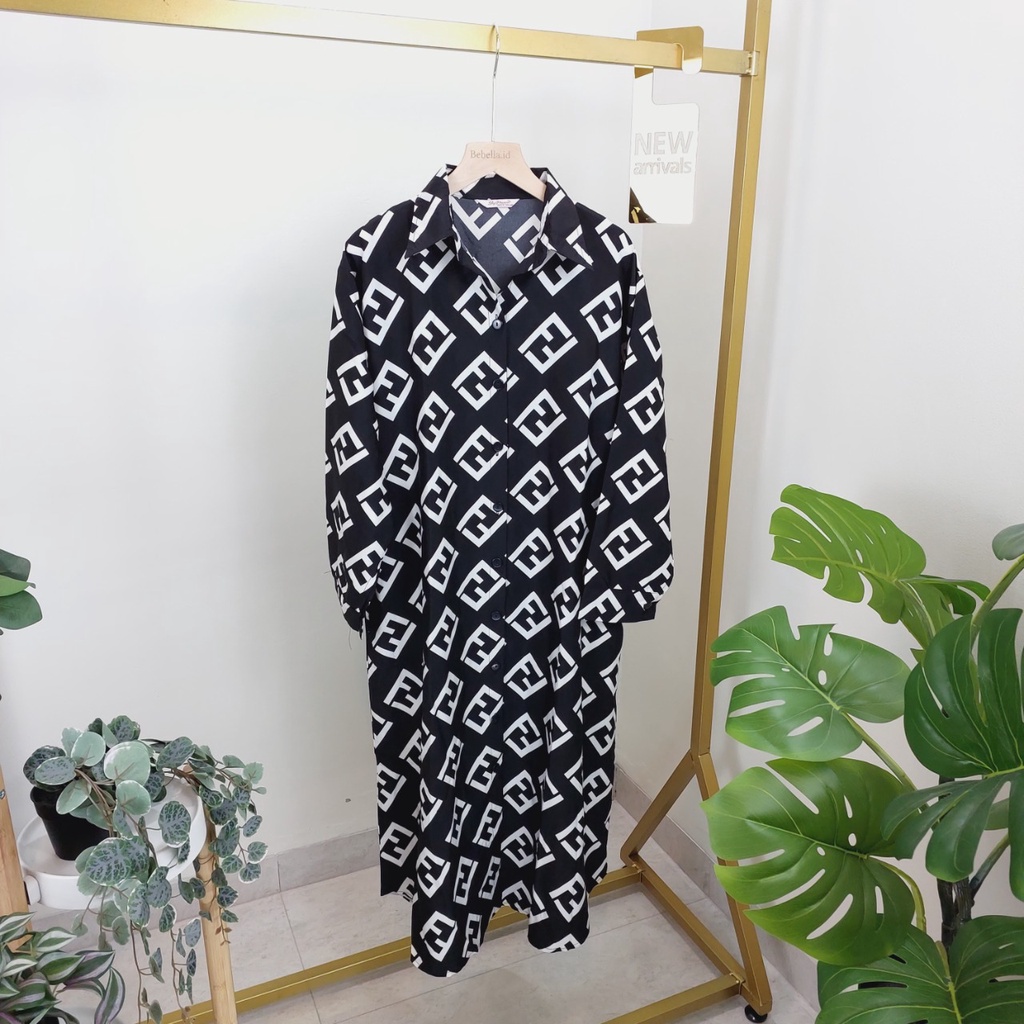 TUNIK / DRESS MOTIF FNDI BUSUI FRIENDLY FASHION WANITA IMPORT BANGKOK NOB