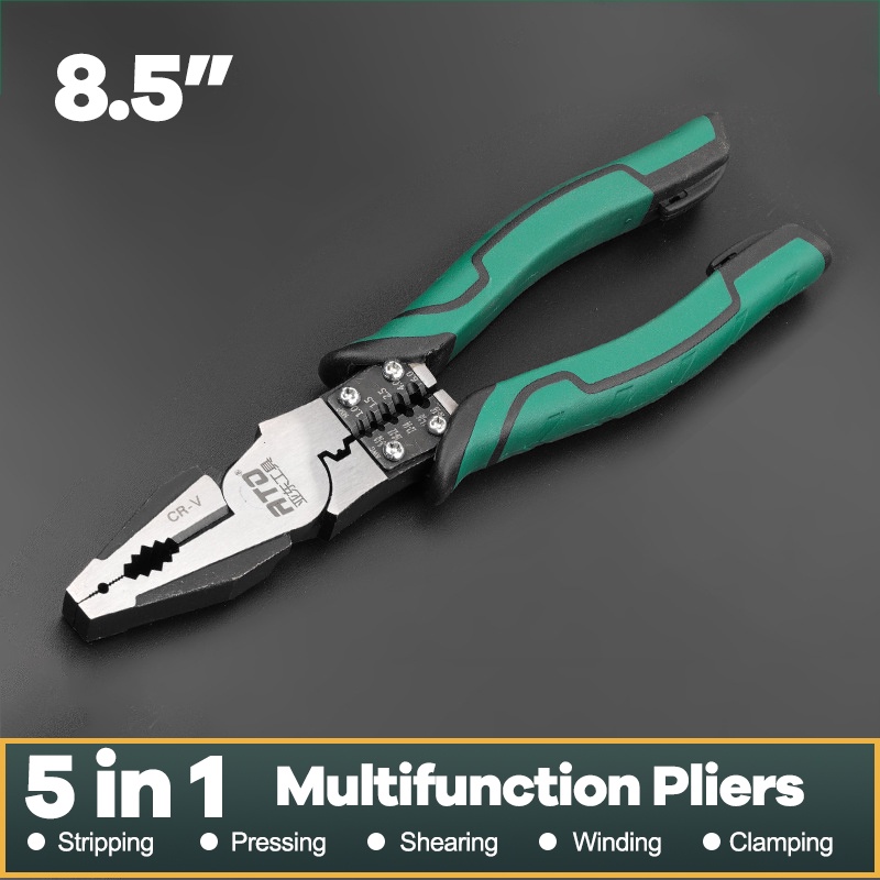 5in1 Tang Industri 8.5 Inch Multifungsi / Tang Potong /Wire Cutters Tang/ Tang Lancip Tang Pemotong Kawat Original