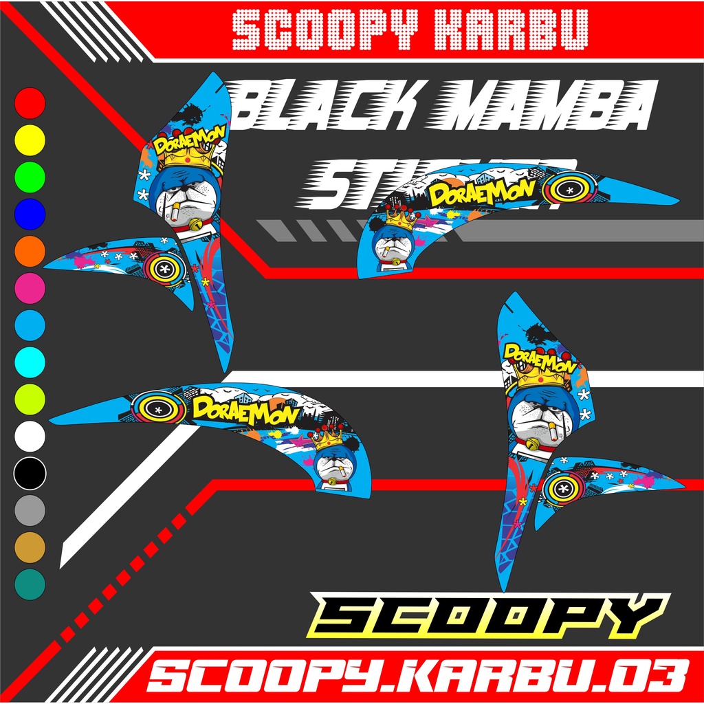 STRIPING STICKER SCOOPY KARBU  NEW STICKER LIS LIST HONDA SCOOPY KARBU  CODE 03