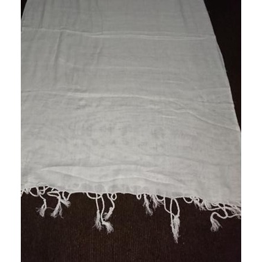 SYAL//PASHMINA POLOS//SELENDANG POLOS//WANITA//PUTIH POLOS