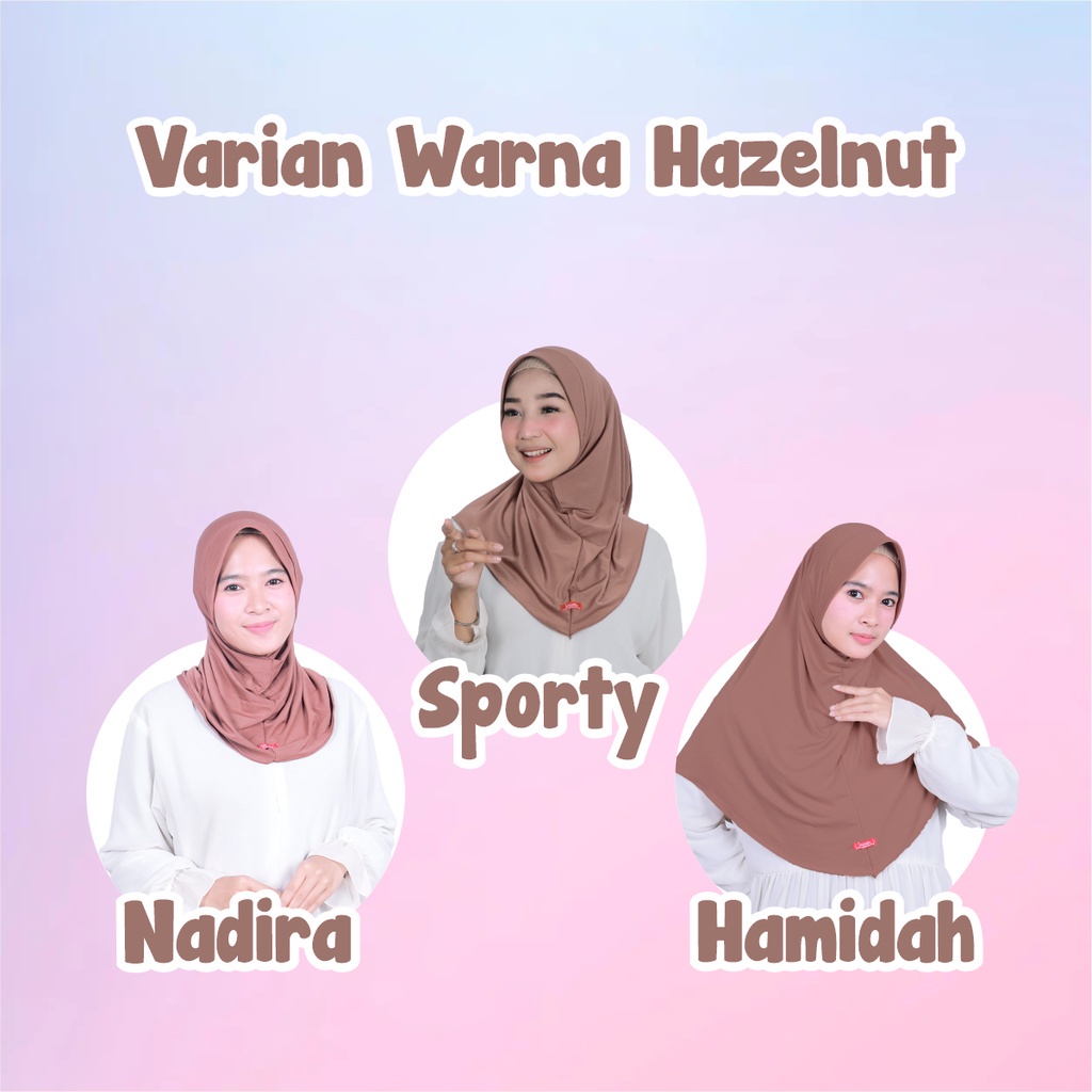 Jilbab Instan Sport/ Hijab Sport Jersey Olahraga Premium/ Kerudung Bergo Sport Shamira