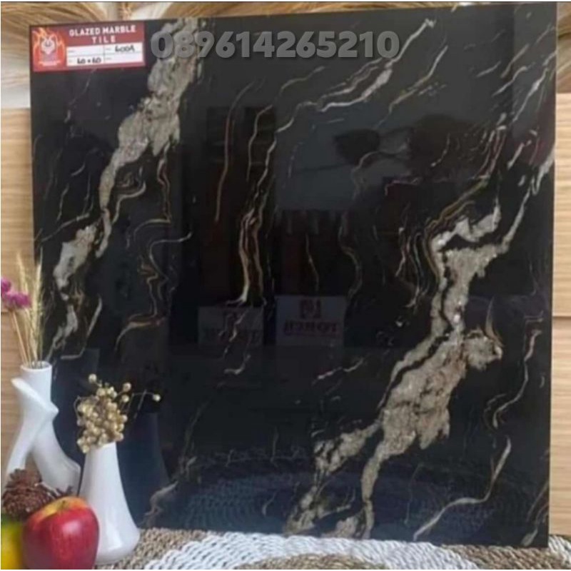 granit 60x60 lantai hitam motip marmer 6004 torch