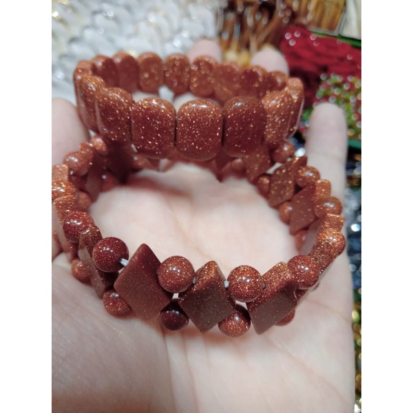 Gelang batu pasir emas asli