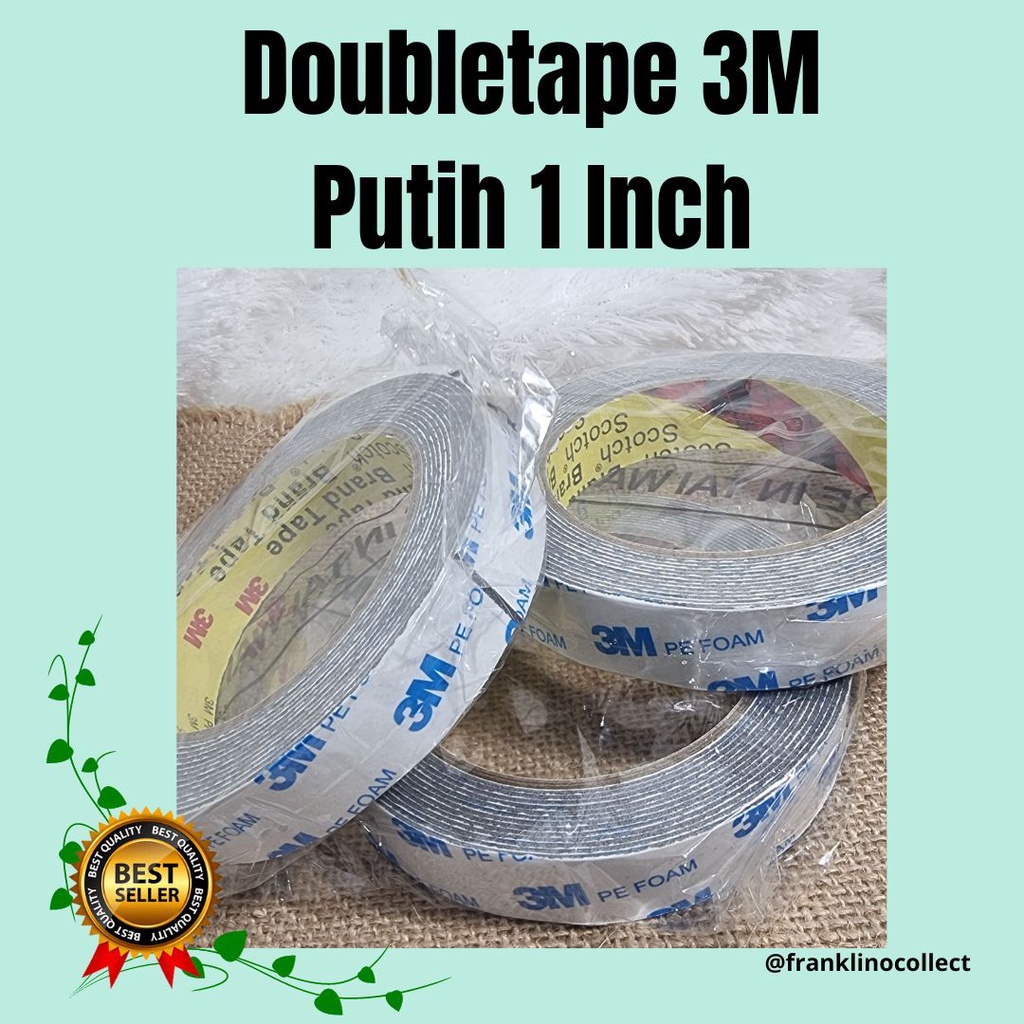 

❄️franklinocollect❄️ Double tape 3m Original 2cm x 4.5M Foam Putih / Foam 2cm x 4.5mtr Automotve Serbaguna Terjual 6 rb+ • bintang4.9 (334 rating) • Diskusi (2)