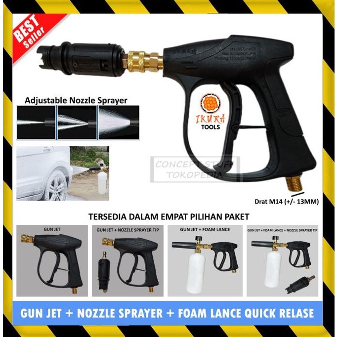 GUN JET STIK STEAM CLEANER FOAM LANCE QUICK RELEASE ADAPTOR ORION M14 F54DF54DF