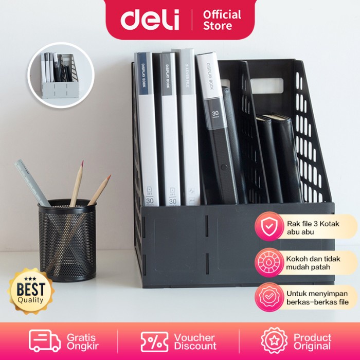 

SALE Deli Rak Kertas / File Berbahan Plastik Isi 3kotak/4kotak 78990/78991 Code 2648
