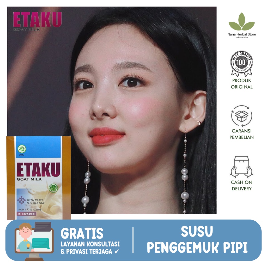 Etaku Goat Milk Susu Kambing Etawa Penggemuk Pipi Cabi, Susu Penggemuk Pipi Chubby, Susu Penggemuk P