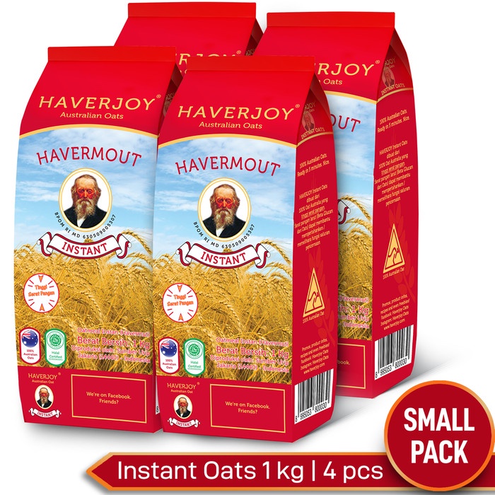 

✿ BISA COD✿ Haverjoy Small Pack Instant Oats 1 kg - 4 pcs